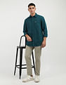 Tommy Hilfiger Solid Cotton Flannel Shirt
