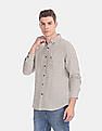 U.S. Polo Assn. Button Down Collar Check Linen Casual Shirt