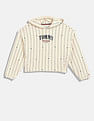 Tommy Hilfiger Kids Girls Striped Relaxed-Fit Cotton Sweatshirt