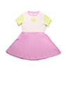 U.S. Polo Assn. Kids Girls Colorblocked Fit And Flare Dress