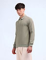 Flying Machine Relaxed Fit Ribbed Polo Shirt