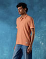 Flying Machine Regular Fit Textured Polo Shirt
