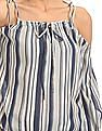 Aeropostale Striped Cold Shoulder Top