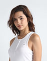 Tommy Hilfiger Essential Button Placket Ribbed Tank T-Shirt