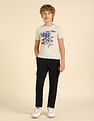 U.S. Polo Assn. Kids Boys Graphic Printed Regular Fit T-Shirt