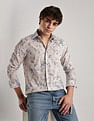 Calvin Klein Jeans Abstract Slim Fit Poplin Woven Shirt