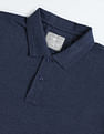 Flying Machine Pattern Knit Short Sleeve Polo Shirt