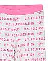 U.S. Polo Assn. Kids Mid Rise Brand Print Track Pants