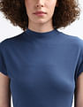 Tommy Hilfiger Ribbed Mock Neck Midi Dress
