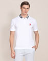 U.S. Polo Assn. Branded Collar Slim Fit Polo Shirt