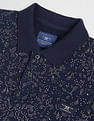 Flying Machine Graphic Print Cotton Polo Shirt