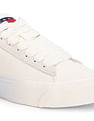 Tommy Hilfiger Women Leather Flatform Sneakers