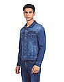 Flying Machine Spread Collar Denim Wash Jacket