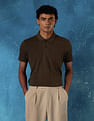 Flying Machine Regular Fit Textured Polo Shirt