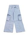 U.S. Polo Assn. Kids Girls Wide Leg Fit Cargo Jeans