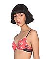 Calvin Klein Underwear Women Red Lined Brand Print Bra