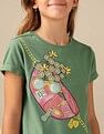 U.S. Polo Assn. Kids Girls Graphic Printed Relaxed Fit T-Shirt