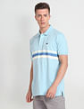 Arrow Sports Horizontal Stripe Cotton Polo Shirt