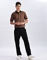 Calvin Klein Jeans Relaxed-Fit Solid Mid Rise Trousers