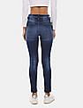 Flying Machine Women Blue Paint Splattered Twiggy Super Skinny Fit Jeans