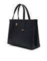 Tommy Hilfiger Solid Blue Pu Handbags
