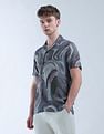 Flying Machine Abstract Printed Color Of Home Shirt