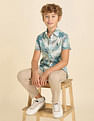 U.S. Polo Assn. Kids Boys Regular Fit Abstract Printed Shirt
