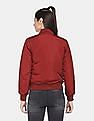 Aeropostale Women Red Solid Bomber Jacket