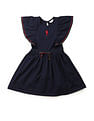 U.S. Polo Assn. Kids Girls Ruffles Fit And Flare Dress